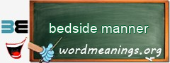 WordMeaning blackboard for bedside manner